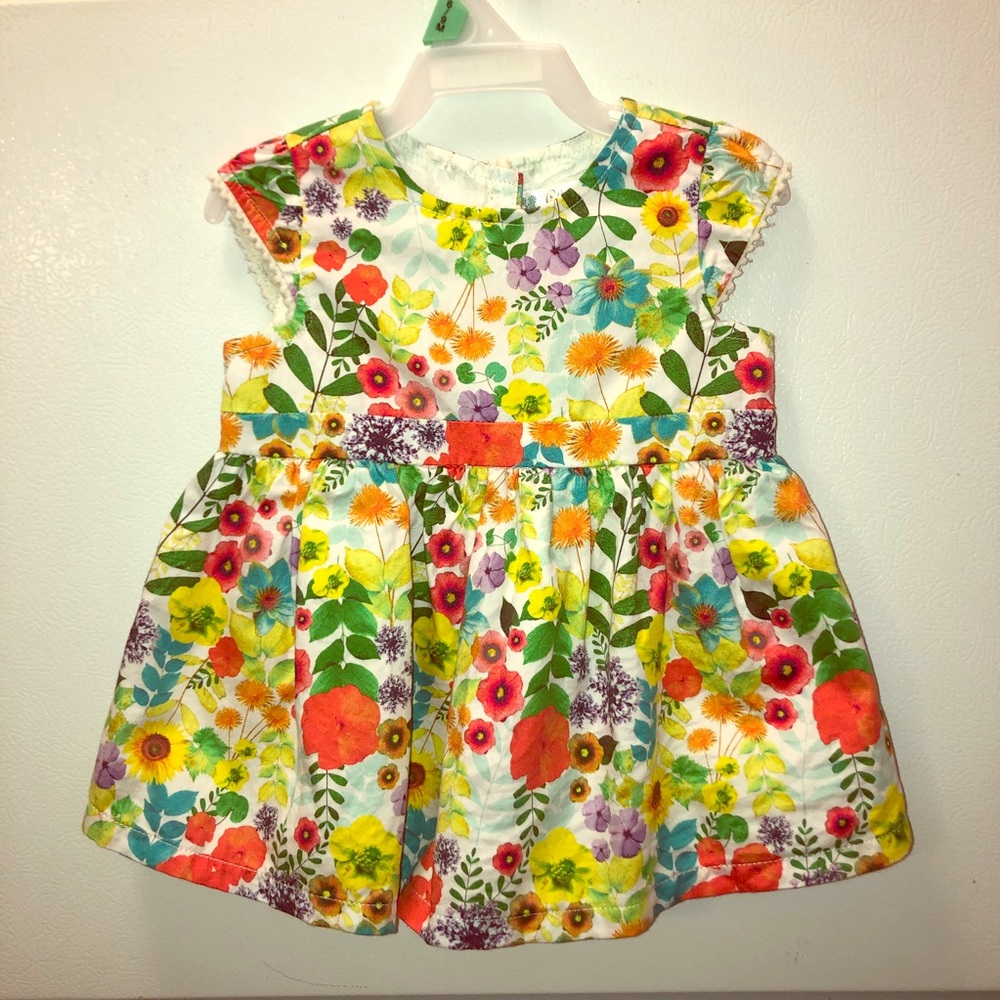 Baby girl 3-6 months formal dress floral Cherokee